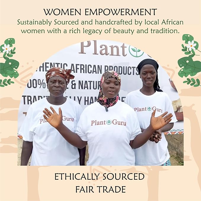 Plant Guru Raw African Shea Butter 8 oz. 100% Pure Natural Unrefined IVORY - Ideal Moisturizer For Dry Skin, Body, Face And Hair Growth. Great For DIY Soap and Lip balm Making.