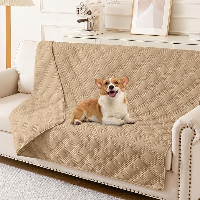 Waterproof Reversible Dog Blanket, Soft Couch Cover for Dogs Washable | Dual-Sided Waterproof Pet Bed Blanket, Resist Stains Spills & Pet Hair, Practical Furniture Protector For Pets, Size 52"x82"