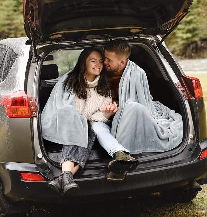 Utopia Bedding Soft Fleece Bed Blanket Queen Size Light Grey (90x90 Inch) | Microfiber Plush Warm Lightweight Breathable Cozy Blanket Anti-Static, All Season Use, Gift for Women and Men