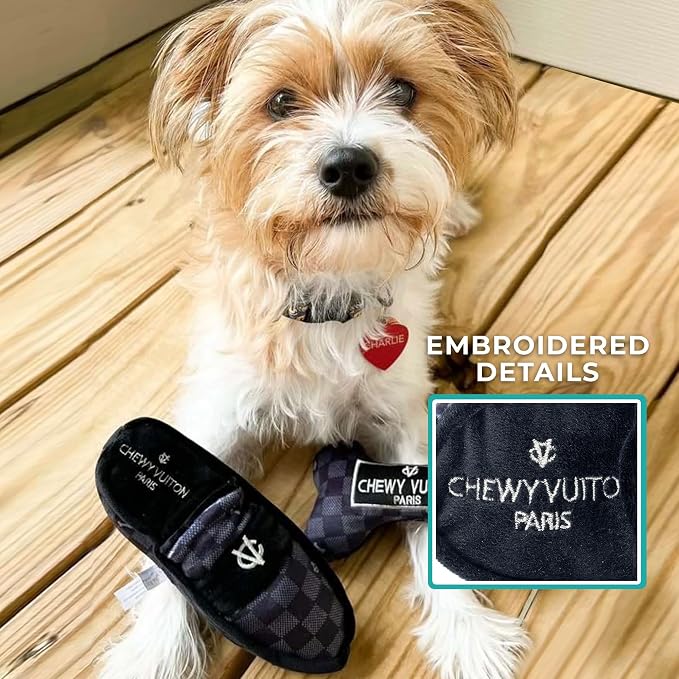 Haute Diggity Dog Chewy Vuiton Loafer Plush Dog Toy, Designer Parody Toy