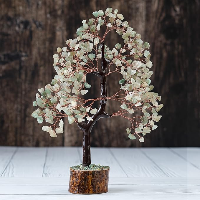 Green Jade Crystals Tree of Life Decor for Healing Crystals Spiritual Gift Sage Green Office & Room Decor House Warming Gifts New Home Decor Feng Shui Birthday Gifts for Women & Men