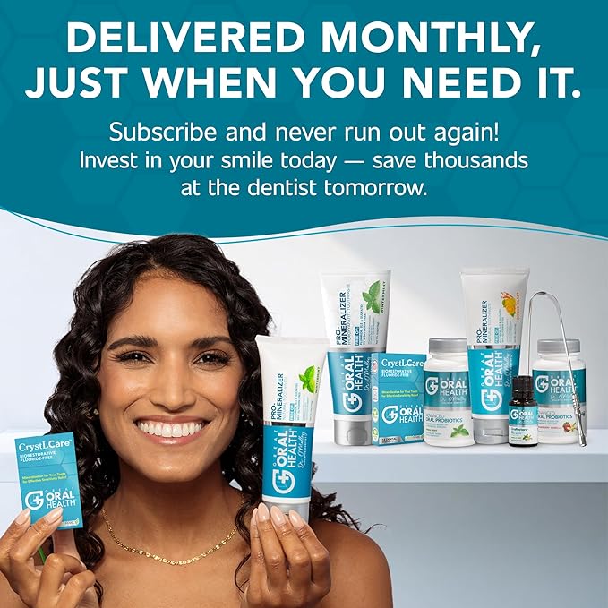 Dental Care Kit 6-in-1 Oral Hygiene Products for Adults: Oral Probiotics for Teeth & Gums, Nano Hydroxyapatite Toothpaste, Natural Breath Freshener Oil, Tooth Sensitivity Treatment & Tongue Scraper