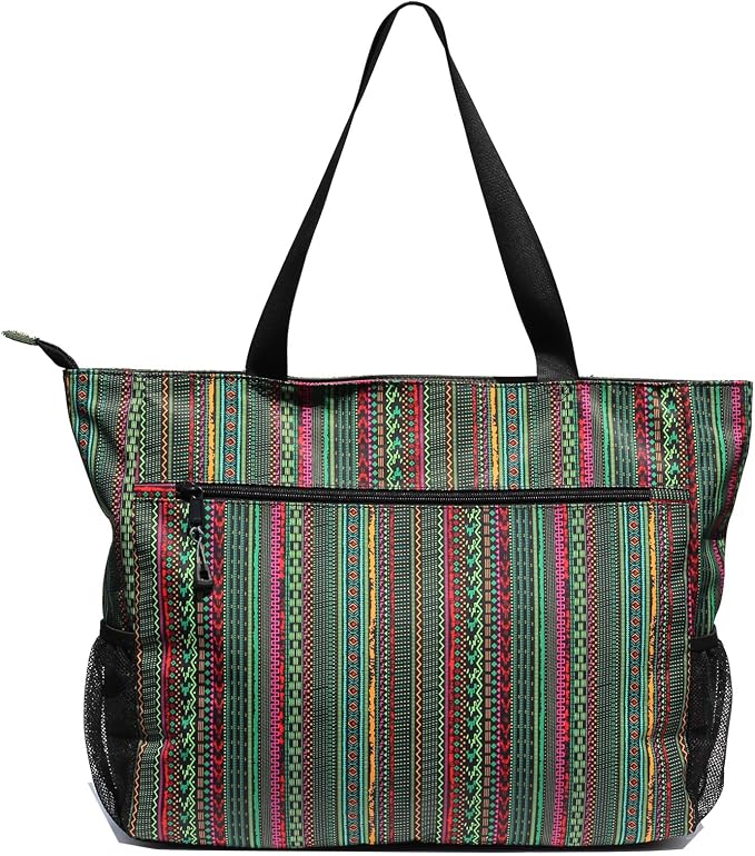 ESVAN LARGE BEACH BAG Water Resistant Lightweight 20 inch Women Oversize Tote Bag for Gym Beach Travel Pool Yoga Nurse