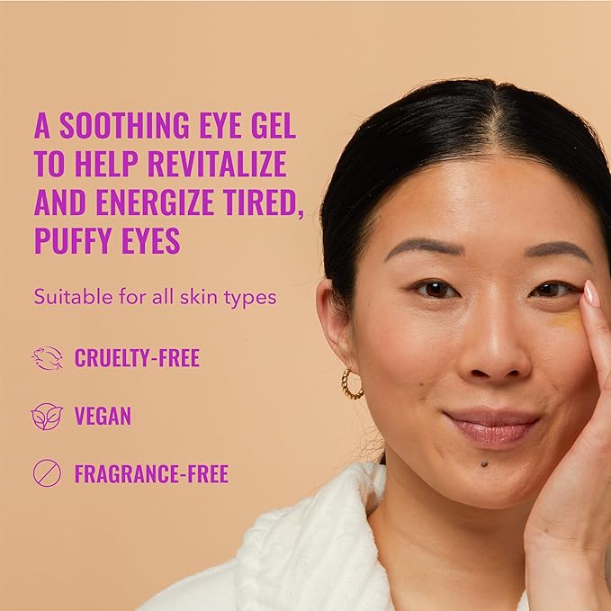 Good Molecules Yerba Mate Wake Up Eye Gel Pack 2 – 15 ml Each | Hydrating Under Eye Gel with Hyaluronic Acid & Caffeine for Dark Circles and Puffiness