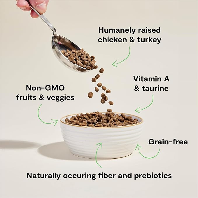 Open Farm Grain Free Dry Kitten Food, Turkey & Chicken Kibble, 4lb Bag | All Kittens, High Protein, Prebiotic Fibers, 100% Traceable Ingredients, Non-GMO Fruits & Veggies.