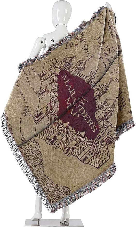 Northwest Harry Potter Woven Tapestry Throw Blanket, Designer Home Décor, Modern, Unique Gift, 48" x 60", Marauder's Map