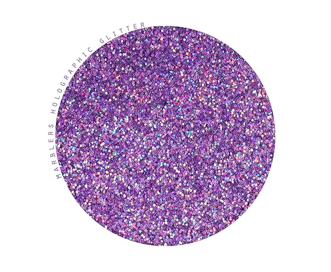 MARBLERS Holographic Face & Body Glitter [Holo Purple] 0.18oz (5g) | Fine | Non-Toxic | Vegan | Cruelty-Free | Festival, Rave & Party Makeup | Eye, Hair, Nail Polish, Eyeshadow | Nail Art | Gel Nail