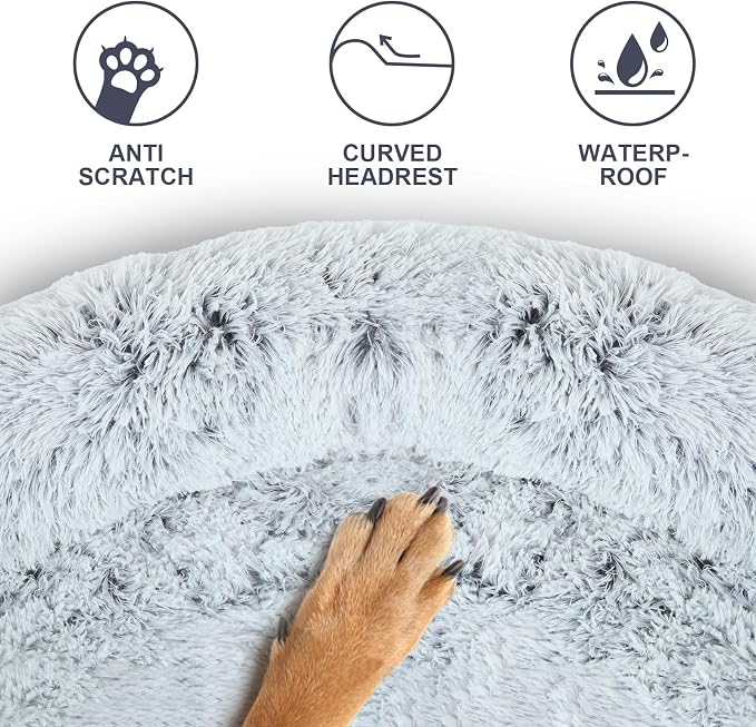 Luxurious Dog Couch Bed Protector for Dog Pet Couch Cover Dog Sofa Beds(XL) | Removable Fluffy Plush Dog Couch Bed Washable, Calming Dog Sofa Beds, Waterproof Couch Protector, Pet Beds Mats for Couch(L)