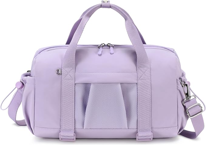 LEDAOU Small Gym Bag for Women, Mini Duffle Bag with Yoga Mat Holder Lightweight Carry On Sports Bag with Separate Shoe Pocket and Wet Pocket Duffel Bags Dance Yoga Workout Bag