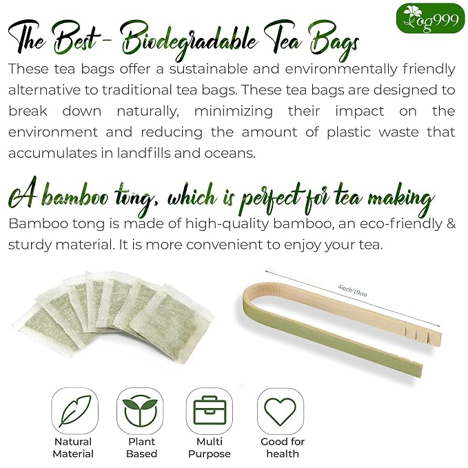 TOG999, 60 Tea Bags, Blend of Senna Leaves - Peppermint - Licorice - Fennel, 100% Natural Ingrendients, Hand-made Herbal Tea, Relieves Constipation Naturally Tea, No Sugar, No Caffeine, No Gluten, Vegan.