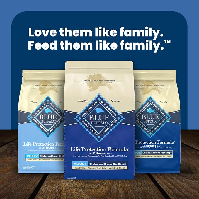 Blue Buffalo Life Protection Formula Chicken Adult Dry Dog Food, 15 lb | Real Chicken #1 Ingredient, Supports Immunity with Antioxidant-Rich LifeSource Bits, Promotes Healthy Muscle Development