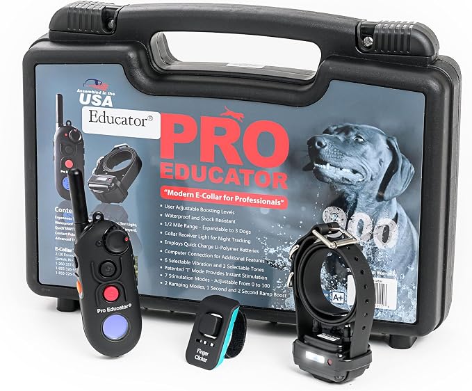 E-Collar Educator Pro PE-900 Dog Training Collar, 1 Dog, Black
