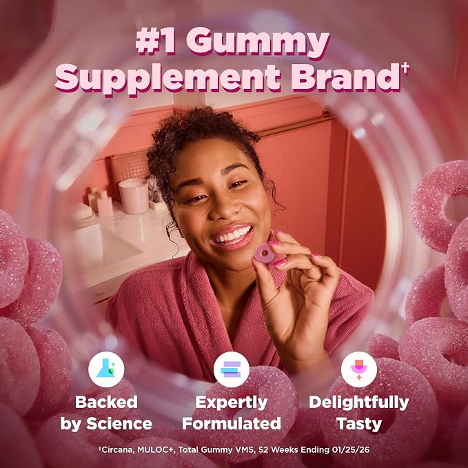 OLLY Period Hero Gummies, PMS Support Supplement,* Chasteberry, Vitamin B6, Calcium, Cran-Raspberry Flavor, 30 Day Supply - 60 Count