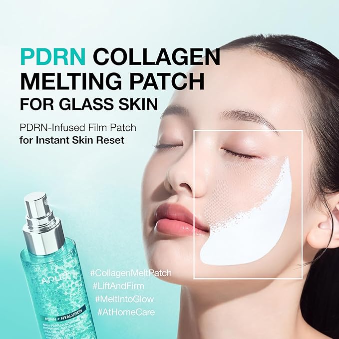 Anua Salmon DNA PDRN Collagen Melting Patch for Glass skin, Smile Line Patches, Wrinkle Patches, Melting Thin Collagen Patch, Firming for Fine Lines, Glow, Hydrating, Korean Skincare, 2 Pairs x 4EA