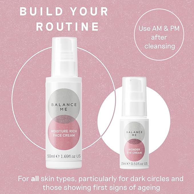 Balance Me Wonder Eye Cream, Dark Circles & Puffy Eyes Treatment with Hyaluronic Acid, Witch Hazel & Cucumber Oil, Anti-Aging, Anti-Wrinkle Eye Cream, (1 x 0.5 fl oz)