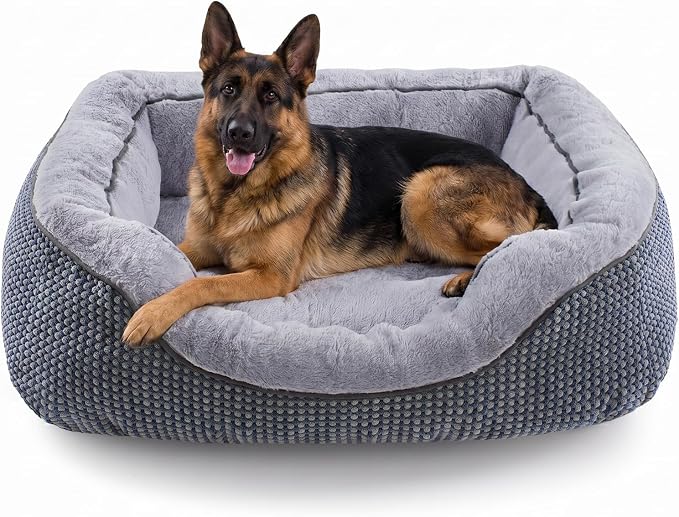 XL Dog Beds Large Sized Dog, Washable Orthopedic Warming Soft Sleeping Durable with Anti-Slip Bottom