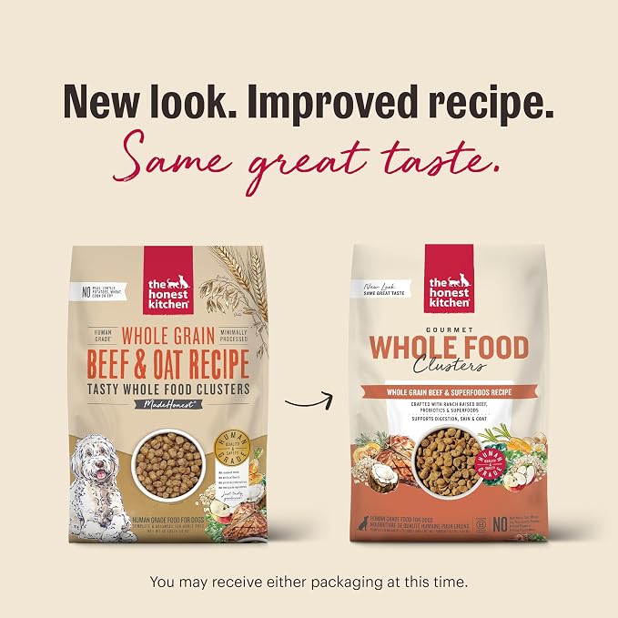 The Honest Kitchen Whole Food Clusters Grain Free Beef Dry Dog Food, 10 lb Bag