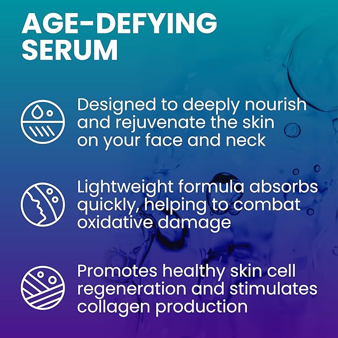 C60 Power Anti-Gravity Serum for Face & Neck - Combat Wrinkles, Anti Aging Skin Care for Men & Women, Antioxidant Rich, Made with 99.99% Pure Sublimated C60-1 fl oz