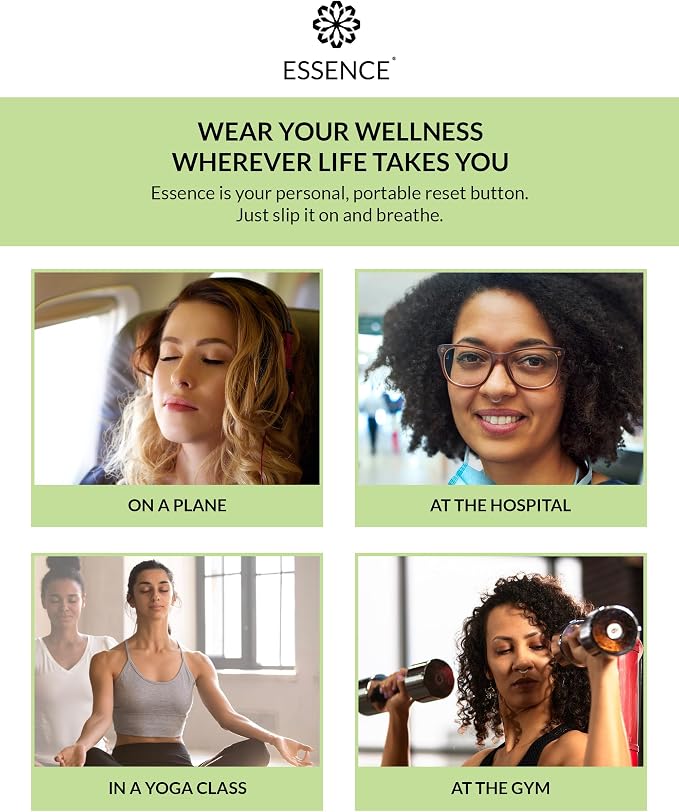 Essence Wearable Aromatherapy Nasal Diffuser – Stress Relief Essential Oil Nose Ring – Personal Scent Clip for Travel, Work & Everyday Use – Made in USA