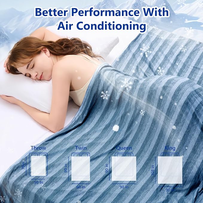 Cooling Blanket 50"x70" Summer Cooling Blanket for Hot Sleepers | Cold Summer Bed Blanket Keeps Cool for Night Sweats, Soft Lightweight Breathable Sofa Blankets for Kid Adults