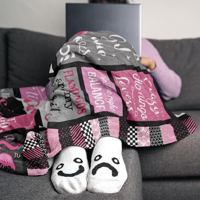 Flamingo Gifts Blanket 60"x50", Pink Flamingo Gifts for Women Girls, Flamingos Decor, Christmas Birthday Gift Ideas for Flamingos Lovers