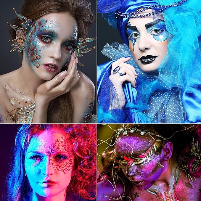 23 Colors Bruise Wheel for Special Effects,Halloween Face Body Paint SFX Makeup,Light Green Witch Zombie Gamora Face Body Paint Oil Based Cosplay Theatrical Halloween Makeup Kit