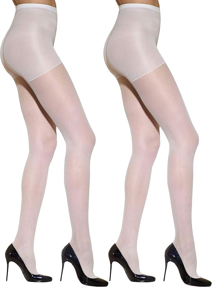 Silkies Women's Control Top Pantyhose with Run Resistant, Light Support Legs (2 Pair Pack)