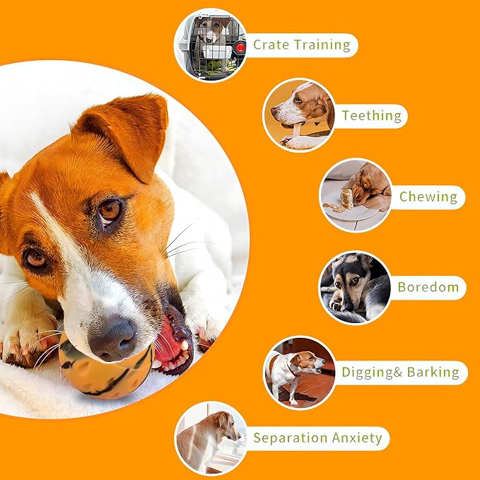 Dog Toys for Medium Dogs, Refillable Frozen Treat Dispenser, Chew Toys