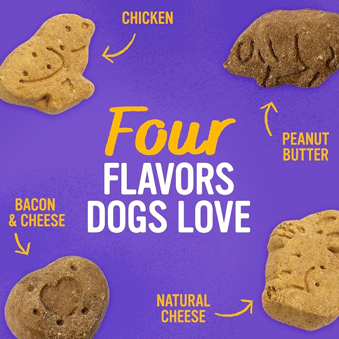 Blue Dog Bakery, More Crunch Assorted Biscuit, Small Dog Treats 5lb Box | Crunchy Oven-Baked Dog Treat Biscuits Bacon Chicken Cheese Peanut Butter, Made with Premium Wholesome Ingredients in the USA