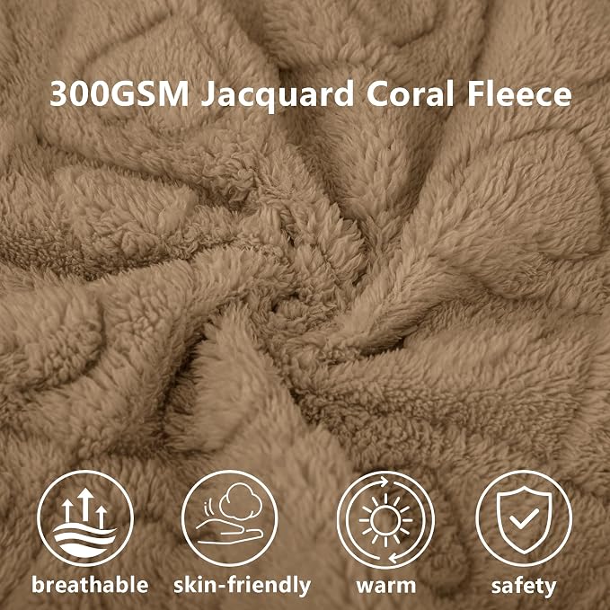 gogobunny Pet Blanket for Dogs Cats, 300GSM Ultra Soft Coral Fleece Blanket, Washable Small Dog Cat Blanket, Calming Crate Mat, Furniture Protector for Couch Bed Car Seat, Brown, 25x35IN