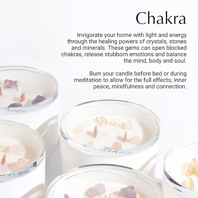 Hidden Label Healing Crystal Candle, Aventurine-Wealth Crystal Candle, Wood Wicks Scented Crackling Candles, Real Crystals Aromatherapy Candle Gifts for Women,Cute 12oz