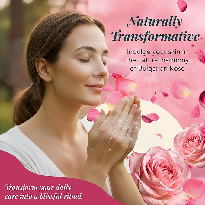 Saavy Naturals Deeply Hydrating Body Cream for Dry Skin – Nourishing Shea Butter, Plant-Based & Sustainably Sourced – Bulgarian Rose – 8.5 fl oz, 1 pack