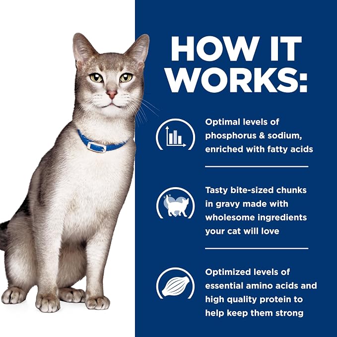 Hill's Prescription Diet k/d Variety Pack Wet Cat Food | #1 Veterinarian Recommended, Chicken & Vegetable Stew, Vegetable & Tuna Stew, 2.9 oz. Cans, 24-Pack