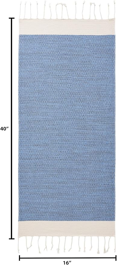 BAY LAUREL Turkish Hand Towel – Pack of 2 | Soft & Absorbent Decorative Towels for Bathroom, Hand, Face, Hair, Gym, Yoga, SPA, Kitchen & Tea | Boho Decor (Royal, Diamond 16x40 Inches (Set of 2)