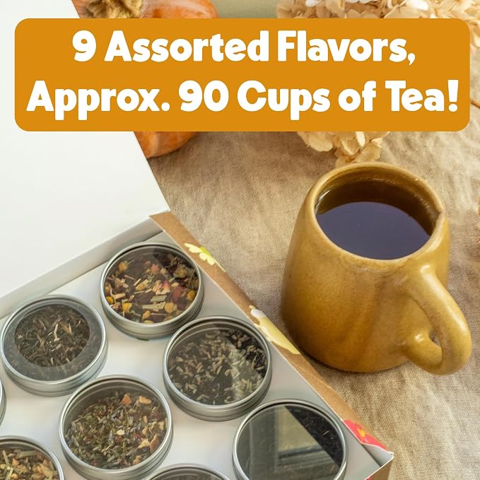 Heavenly Tea Leaves Organic Herbal Tea Sampler, Loose Leaf Decaf Set