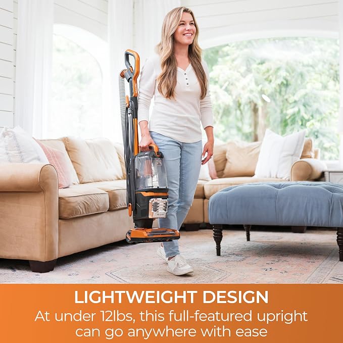 Kenmore Featherlite Lift-Up Bagless Upright Vacuum | 2-Motor Power Suction, Lightweight Carpet Cleaner with HEPA Filter, 2 Cleaning Tools for Pet Hair, Hard Floor - DU4080