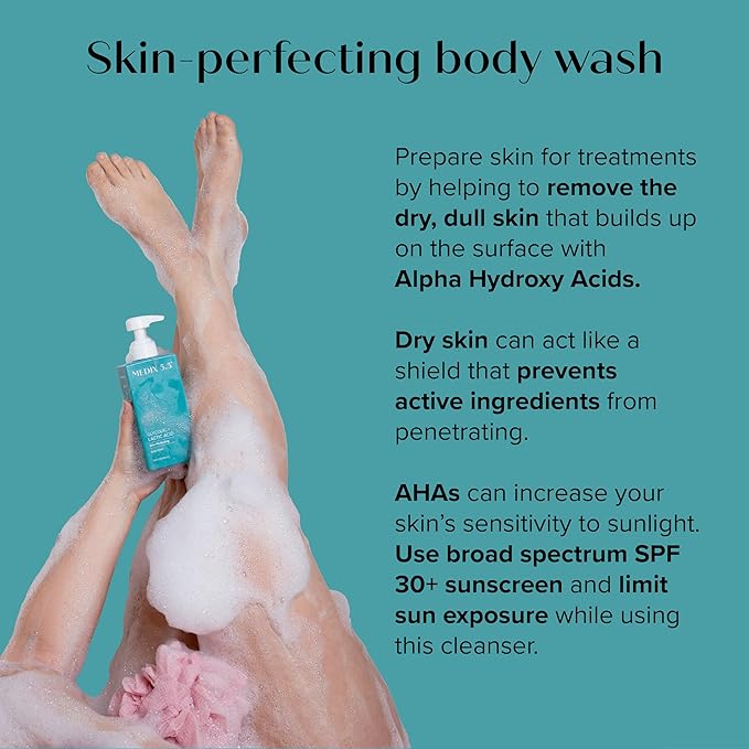 MEDIX Smooth & Firm 3PC Skin Care Set | Glycolic Acid Exfoliating Body Wash Gel + Firming Collagen Cream + Retinol Body Lotion Moisturizer Gift Box | Anti Aging Skin Care Products | Gifts For Women