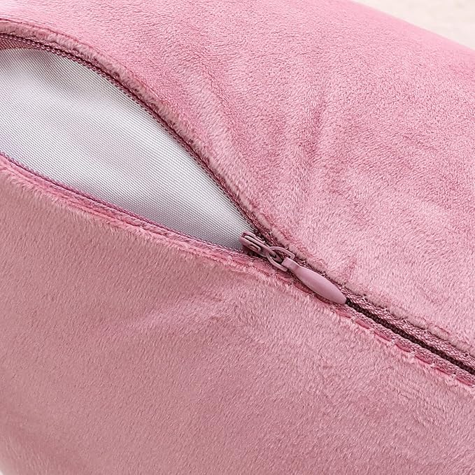 NiNi ALL Pink Velvet Throw Pillow Covers 28x28 Pack of 2 Decorative Couch | Soft Solid Boho Cushion Squar Pillow Cases for Chair Sofa Bedroom Farmhouse Living room Modern Luxury Home Decor Christmas