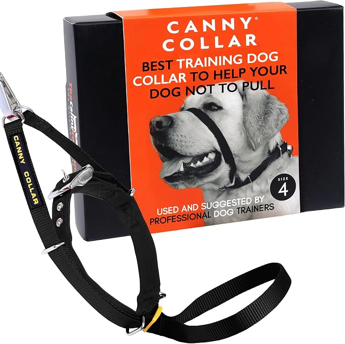 Canny Gentle No-Pull Dog Training Head Collar to Stop Pulling Black Size 4