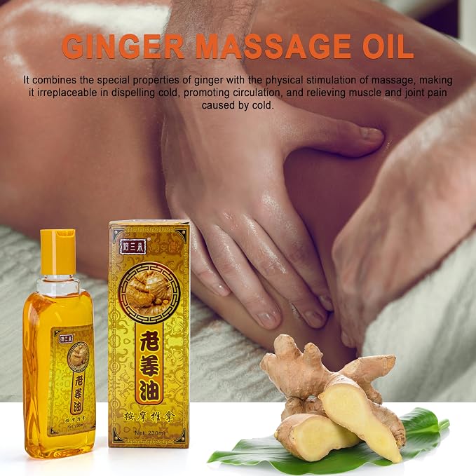 Elitzia Ginger Massage Oil Natural Body Lotion for Muscle Relaxation | Deep Tissue & Spa Massage Oil | Home Salon Use ETMO477