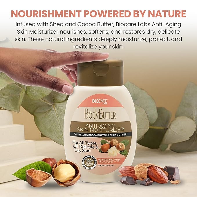 Biocare Body Butter with Cocoa Butter & Shea Butter, 8 fl oz