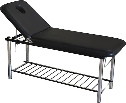SKINACT Metal Frame Edition of Smart Massage/Facial Bed & Table +600lbs Black (Heavy Duty)
