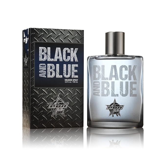 Tru Western PBR Black and Blue Men’s Cologne Spray for Men, Citrus, Sage, Lavender, Sandalwood & Patchouli Notes, 3.4 fl oz (100 ml)