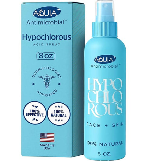 Hypochlorous Acid Spray for Face and Skin; Facial Cleanser | 8oz Face Mist Hypochlorous Acid Spray for Skin, Acne, Rash, Eczema, Wound | Antimicrobial Facial Cleanser Acne Sprays; Smart Skincare