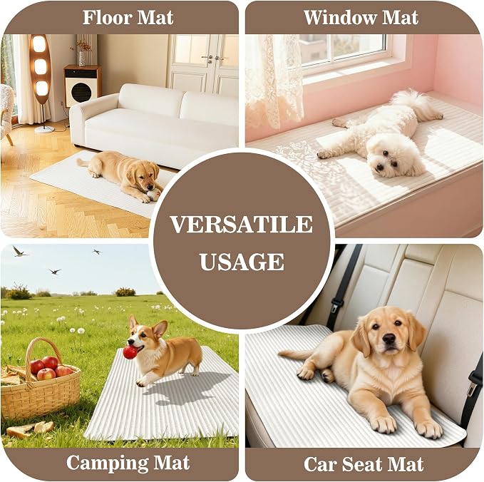 MYSKY HOME 100% Waterproof Couch Cover for Dogs Washable, Non Slip Couch Covers for 2 Cushion Sofa Pet Friendly, Thick Soft Sofa Covers Slipcovers Blanket Dog Bed Cover, Cream, 35"x70.9"