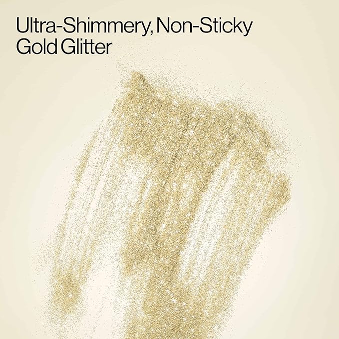 Eva NYC Kweeen Gold Hair and Body Glitter Spray - Ultra Shimmery Gold Glitter Formula - Adds Shine + Non-Sticky - Quick Drying Sparkle Spray for Hair and Body - Warm Vanilla Scent - 4.9 oz