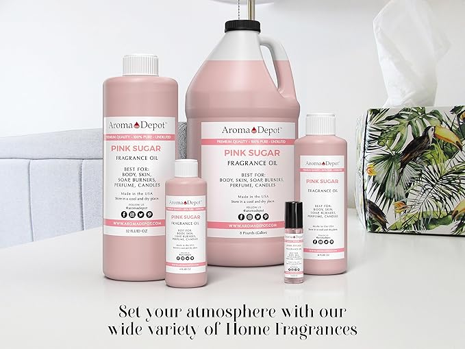 Aroma Depot Pink Sugar 1 oz. Perfume I Skin Oil I Our Interpretation, Premium Quality I Uncut I Fragrance Oil I Scented Oil I Add Aroma to Your DIY Projects I Skin Safe