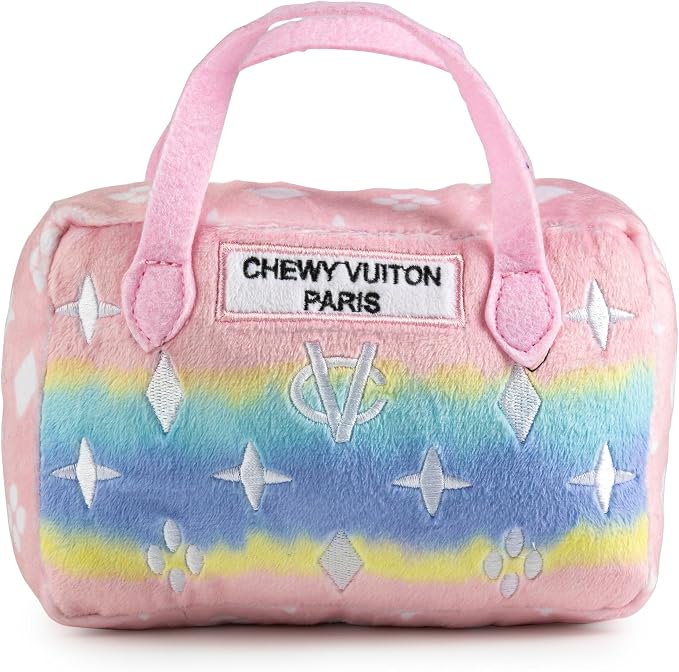 Haute Diggity Dog Chewy Vuiton Handbag Plush Dog Toy, Designer Parody Toy
