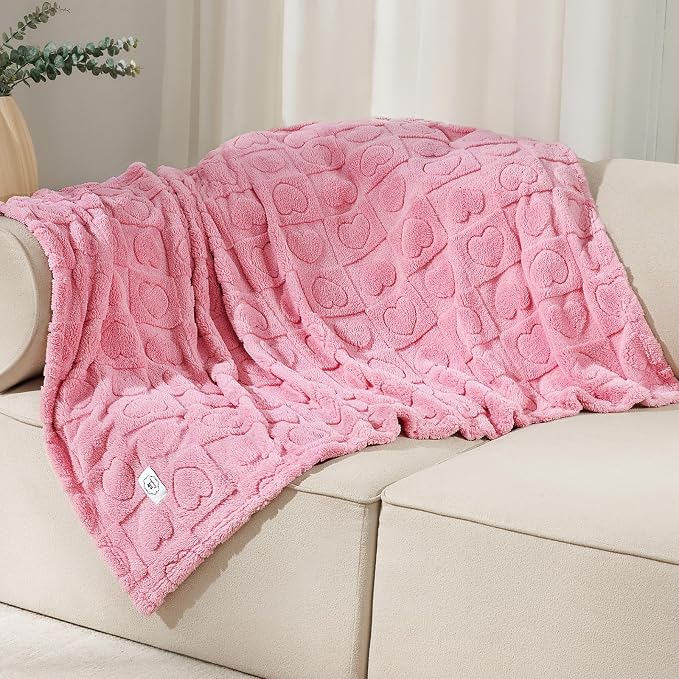 Luciphia Small Dog Blanket Washable Pet Bed Cover Soft Fluffy Puppy Blanket with Premium Fleece 300GSM Cozy Calming Cat Blankets for Indoor Cats Pink 30x20 inch | Pink Blanket Washable for Medium/Large Dogs, Cute Cover on Bed Couch Crate Car, Puppy Ess...