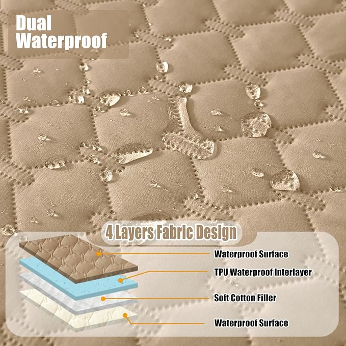Smiry Waterproof Dog Bed Cover Blanket, Reversible Pet Blanket | Soft Reversible, Washable Leakproof Cats Dogs Couch Cover for Sofa, Couch, Furniture (40x50 Inch)